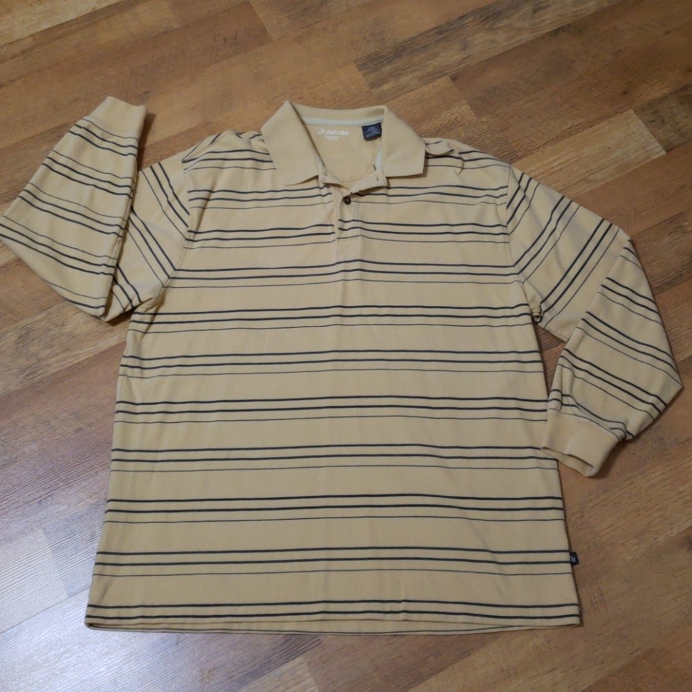 Men's LS sueded polo...Large
